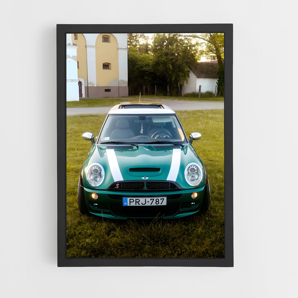 Poster Mini Cooper en Herbe (vue 2)